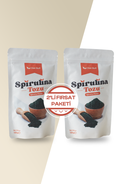 Diet Buff Organik Spirulina Tozu 100 gr 2li Paket